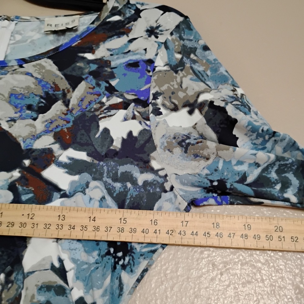 Reiss Dress Medium Zizzi Colorful Floral Runch Bodycon Stretch Capsule Designer - Picture 8 of 16